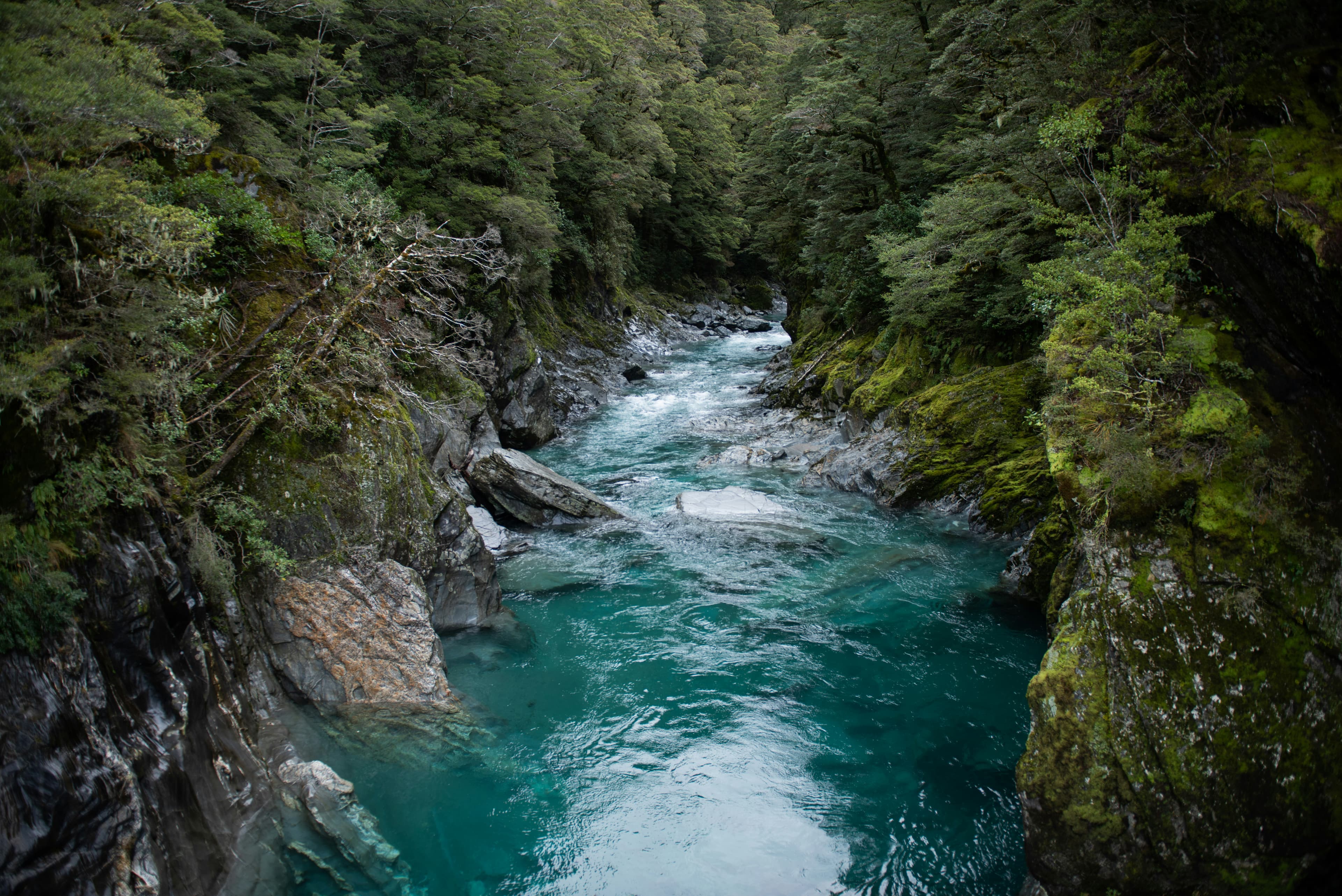 Blue waterfall